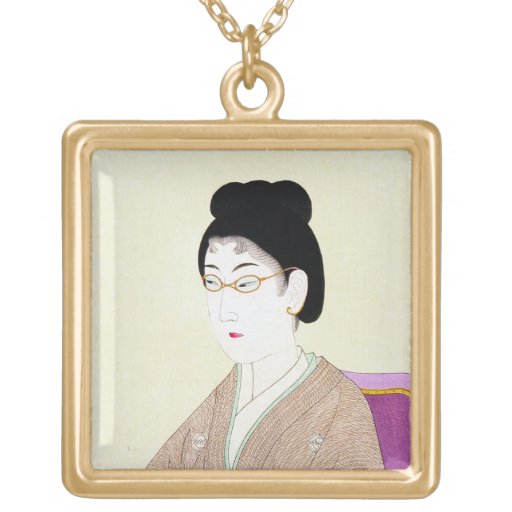 Cool oriental japanese classic geisha lady art custom jewelry