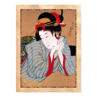 Cool oriental japanese classic geisha lady art print