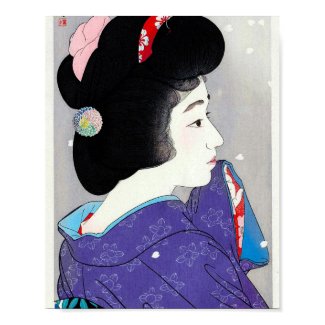 Cool oriental japanese classic geisha lady art posters