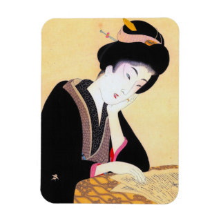 Cool oriental japanese classic geisha lady art vinyl magnets