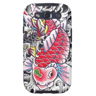 Cool Oriental Japanese Classic Ink red Koi Fish Samsung Galaxy S3 Cover
