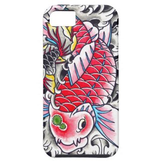 Cool Oriental Japanese Classic Ink red Koi Fish iPhone 5 Cover