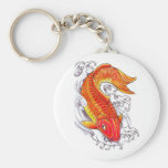 Cool Oriental Japanese Classic Red Koi Carp tattoo Key Chains