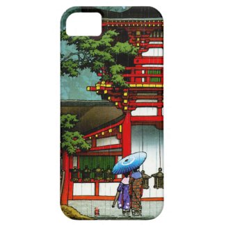 Cool oriental japanese classic temple rain art iPhone 5 covers