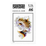 Cool Oriental Japanese Dragon Koi Fish Carp Stamp
