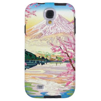 Cool oriental japanese Fuji spring cherry tree art Galaxy S4 Cover