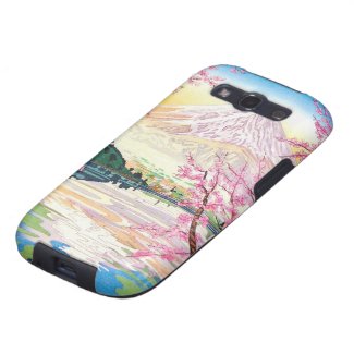 Cool oriental japanese Fuji spring cherry tree art Galaxy SIII Cases