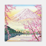 Cool oriental japanese Fuji spring cherry tree art Refrigerator Magnet