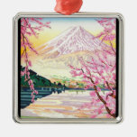Cool oriental japanese Fuji spring cherry tree art Ornament