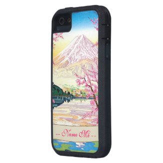 Cool oriental japanese Fuji spring cherry tree iPhone 5 Case