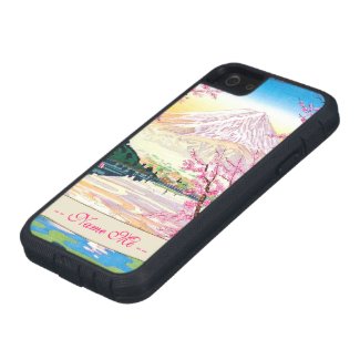 Cool oriental japanese Fuji spring cherry tree iPhone 5 Case