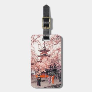 Cool oriental japanese glimpse Ueno Park Tag For Luggage
