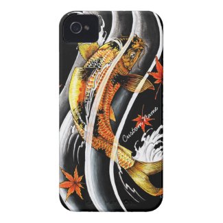 Cool oriental japanese Gold Lucky Koi Fish tattoo iPhone 4 Cases