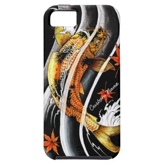 Cool oriental japanese Gold Lucky Koi Fish tattoo iPhone 5 Case