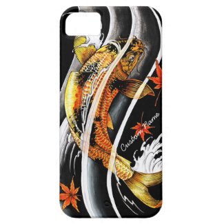 Cool oriental japanese Gold Lucky Koi Fish tattoo iPhone 5 Case