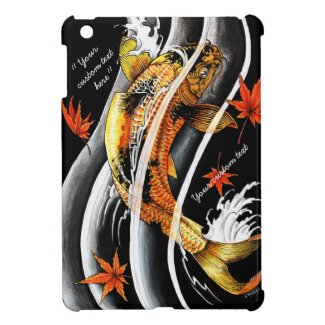 Cool oriental japanese Gold Lucky Koi Fish tattoo iPad Mini Cover