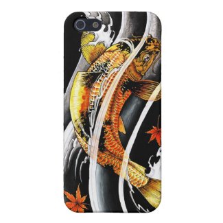 Cool oriental japanese Gold Lucky Koi Fish tattoo iPhone 5 Cover