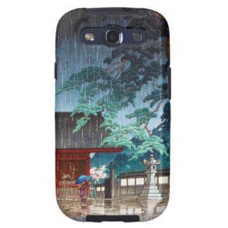 Cool oriental japanese Hasui Kawase rainy scene Galaxy SIII Cases