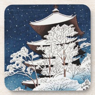 Cool oriental japanese hasui Kawase winter snow