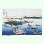 Cool oriental japanese Hokusai Fuji View landscape kitchen towels