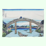 Cool oriental japanese Hokusai Fuji View landscape kitchen towels