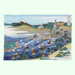 Cool oriental japanese Hokusai Fuji View landscape kitchen towels