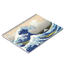 Cool oriental japanese Hokusai Fuji View landscape Spiral Notebook