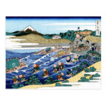 Cool oriental japanese Hokusai Fuji View landscape Post Card