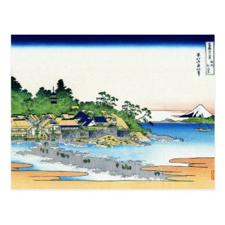 Cool oriental japanese Hokusai Fuji View landscape Postcard