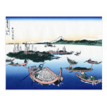 Cool oriental japanese Hokusai Fuji View landscape Postcard