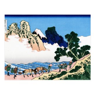 Cool oriental japanese Hokusai Fuji View landscape Post Card