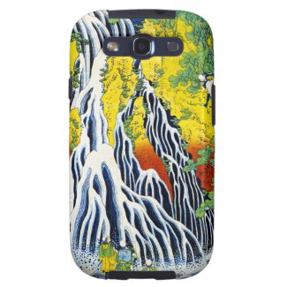Cool oriental japanese hokusai Waterfall forest ar Galaxy S3 Covers