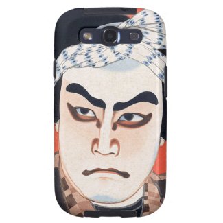 Cool oriental japanese kabuki actor painting art galaxy s3 covers