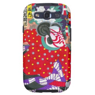 Cool oriental japanese kabuki samurai kunichika galaxy SIII cover