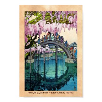 Cool oriental japanese Kameido Bridge Yoshida art Poster