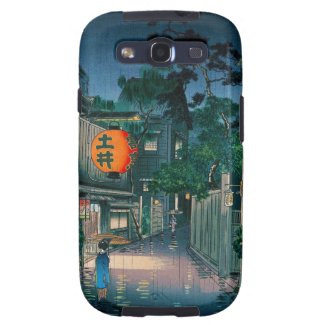 Cool oriental japanese Kasamatsu night street rain Galaxy SIII Cover