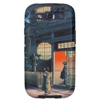 Cool oriental japanese kasamatsu night village art samsung galaxy s3 case