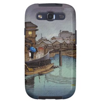 Cool oriental japanese Kawase rainy day art Galaxy S3 Cases