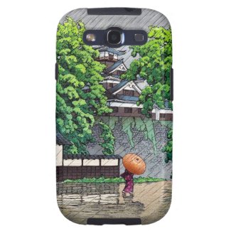 Cool oriental japanese Kawase rainy day street Samsung Galaxy S3 Case