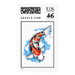 Cool Oriental Japanese Koi Carp Cloud tattoo Postage Stamps
