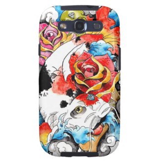 Cool Oriental Japanese Koi Carp Fish Rose Galaxy SIII Cover