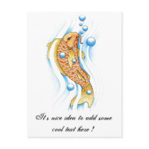 Cool Oriental Japanese Koi Fish in Water Post Cards