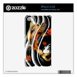 Cool Oriental Japanese Koi Lucky Carp Water Ink Skins For iPhone 4