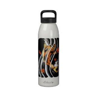 Cool Oriental Japanese Koi Lucky Carp Water Ink Drinking Bottle