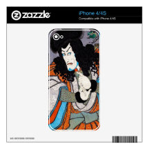 Cool oriental japanese Kuniyoshi kabuki actor art Skin For The iPhone 4S