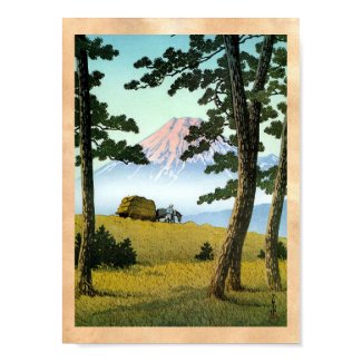 Cool oriental japanese landsape scenery Mt. Fuji Posters