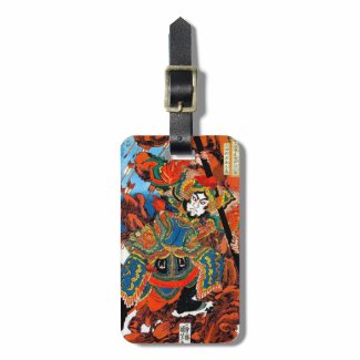 Cool oriental japanese legendary hero Samurai art Luggage Tags