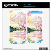 Cool oriental japanese mt Fuji spring cherry tree Skins For HTC Hero