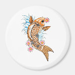 Cool Oriental Japanese Orange Koi Carp Fish Magnets