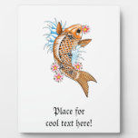 Cool Oriental Japanese Orange Koi Carp Fish Display Plaque